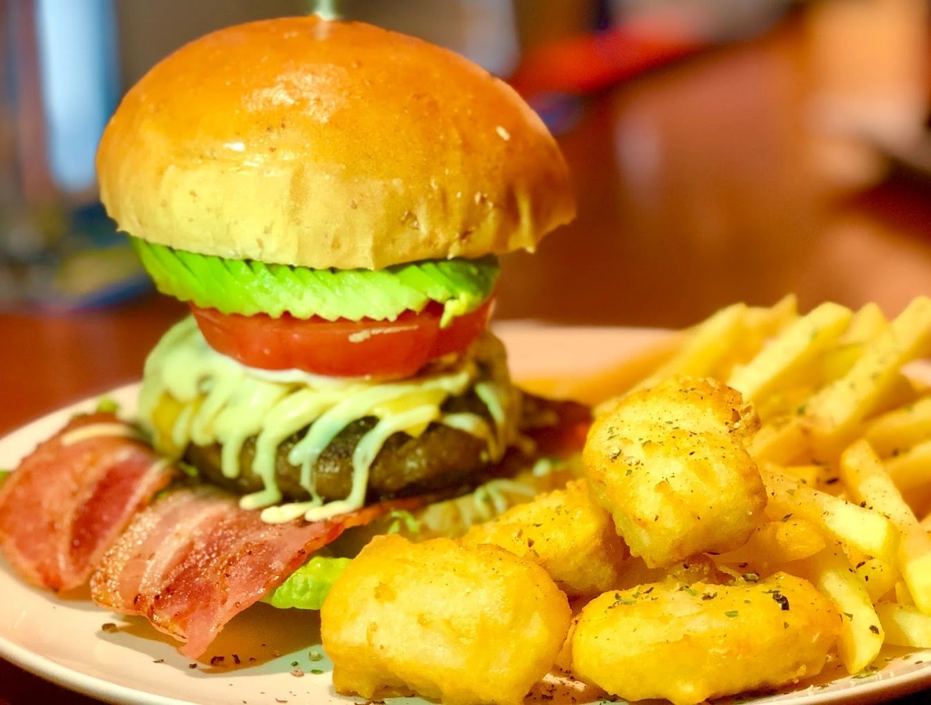 burgers and fries